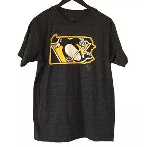 Fanatics Pittsburg Penguins Hockey Short Sleeve Crew Neck Men's T-Shirt Size LG